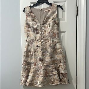 Hutch Mini Dress Tiered Metallic Print 4